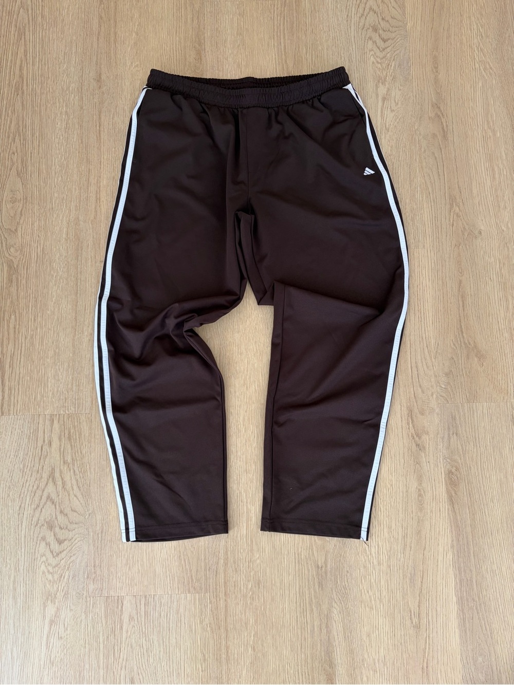 adidas Brown Athletic Pants with White Care Tag